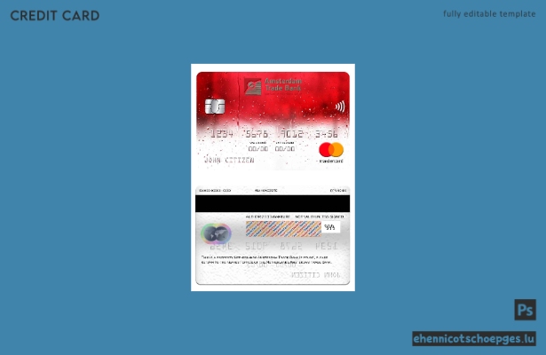 Niederlande Amsterdam Trade Bank Mastercard Beispielvorschau